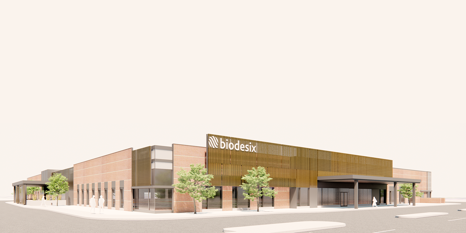 exterior rendering of building from street view